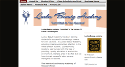 Desktop Screenshot of luckesbeautyacademy.com