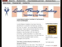 Tablet Screenshot of luckesbeautyacademy.com